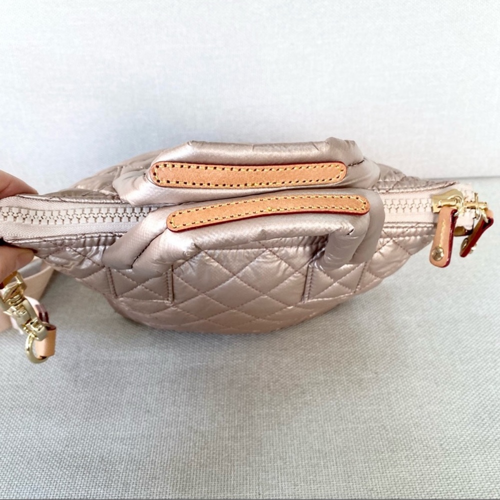MZ Wallace Small Sutton Deluxe Crossbody Tote Bag in Pale Rose Gold - Picture 6 of 13